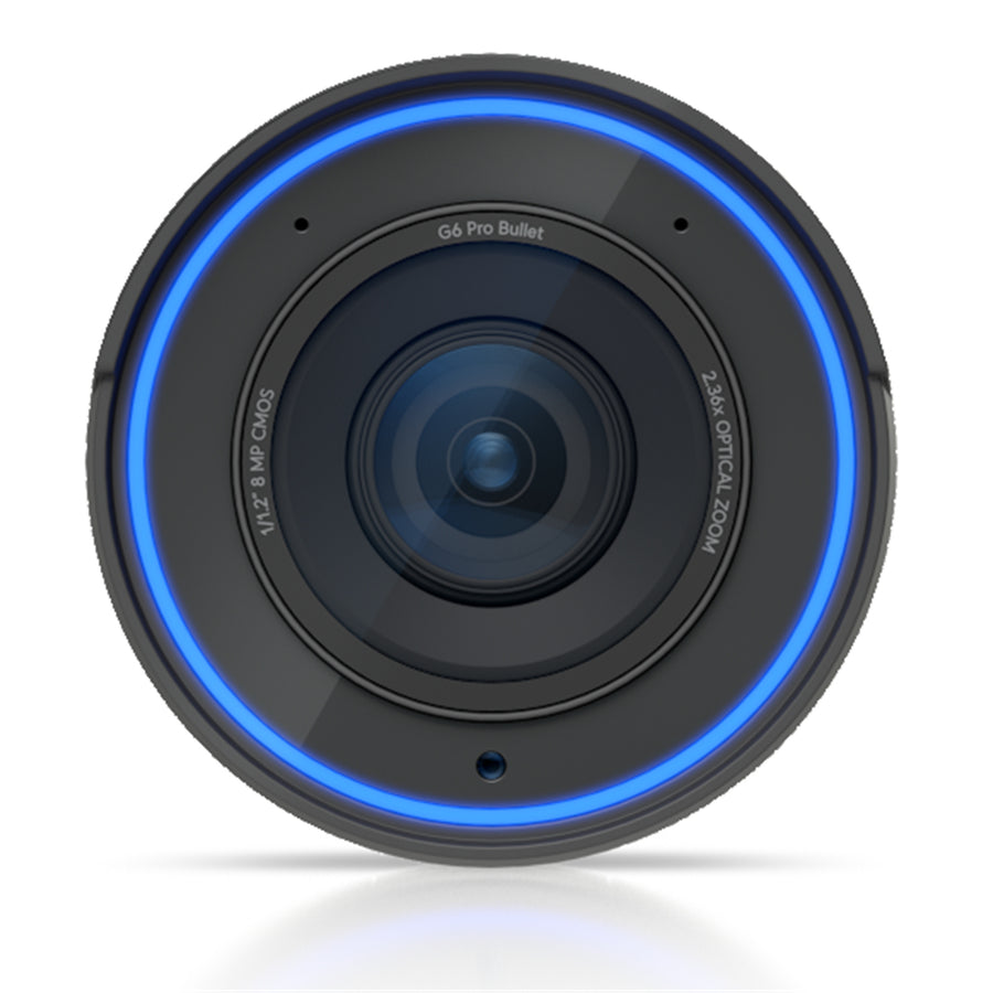 UVC-G6-Pro-Bullet-B - Ubiquiti UniFi G6 Pro Bullet Black All-weather 4K PoE+ Camera with Multi-TOPs AI Engine and 2.36x optical zoom