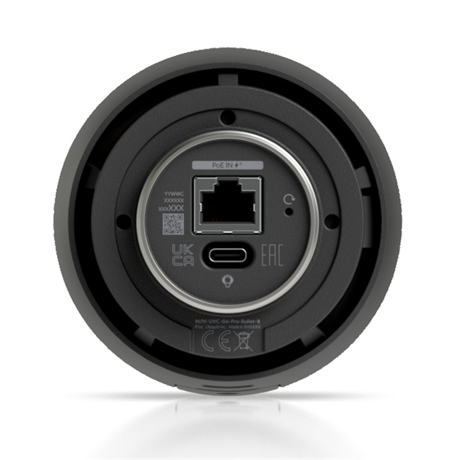 UVC-G6-Pro-Bullet-B - Ubiquiti UniFi G6 Pro Bullet Black All-weather 4K PoE+ Camera with Multi-TOPs AI Engine and 2.36x optical zoom