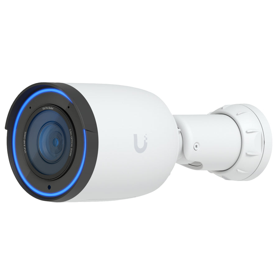 UVC-G6-Pro-Bullet-W - Ubiquiti UniFi G6 Pro Bullet White All-weather 4K PoE+ Camera with Multi-TOPs AI Engine and 2.36x Optical Zoom