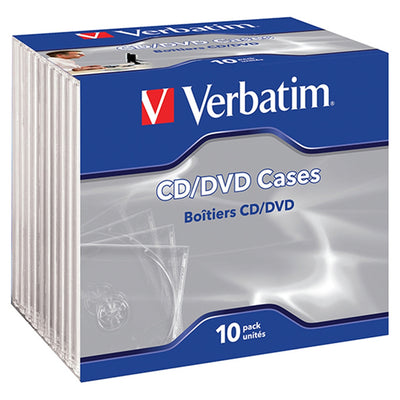 Verbatim CD/DVD 10 Pack Clear Jewel Cases
