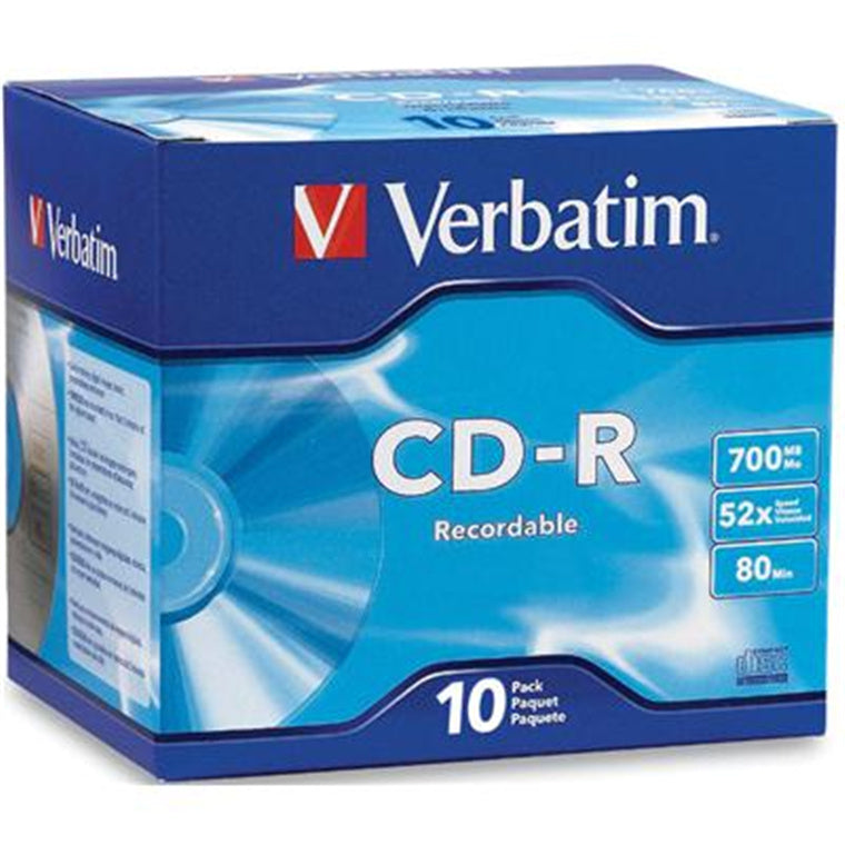 Verbatim CD-R 700MB 52x 10 Pack with Jewel Cases
