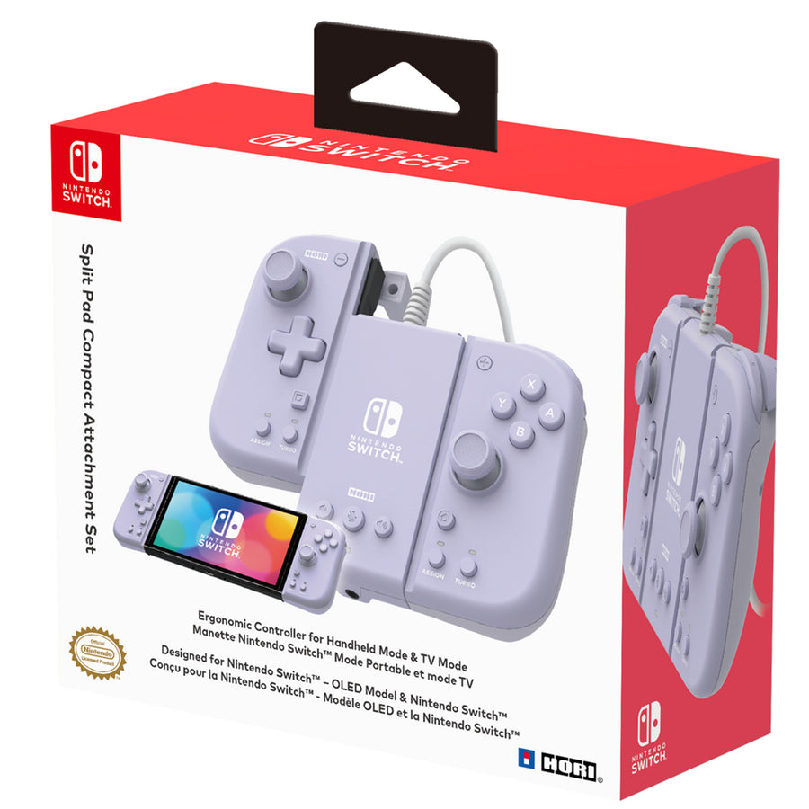 Hori Switch Accessories PNSHSPCAL - Hori Switch Split Pad Compact Attachment (Lavender)