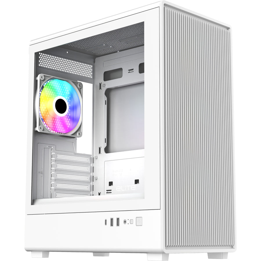 Cooler Master Elite 350   Mini Tower Gaming Case - White,