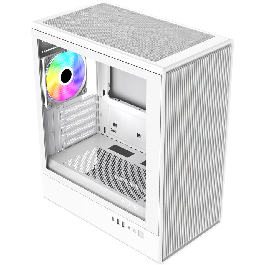 Cooler Master Elite 350   Mini Tower Gaming Case - White,