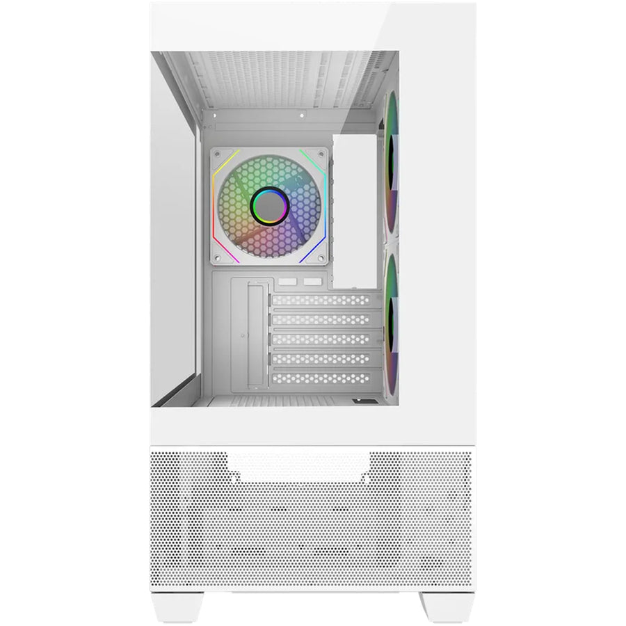 Cooler Master Elite 490 Tempered Glass mATX Tower Gaming Case - White