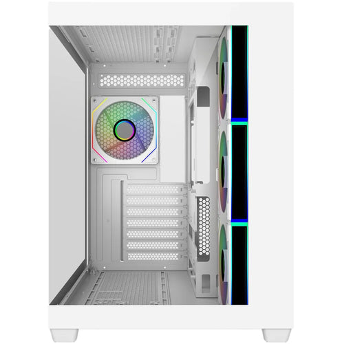 Cooler Master Elite 681 Tempered Glass ATX Tower Gaming Case - White
