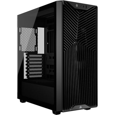 Corsair  3200D RS Tempered Glass (Clear) Mid Tower Gaming Case - Black, 3x RS120 Fans Per-Installed,