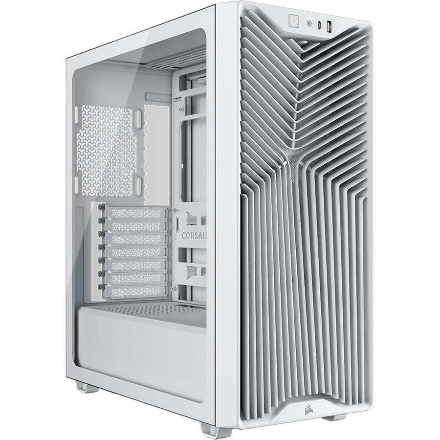 Corsair  3200D RS Tempered Glass (Clear) Mid Tower Gaming Case - White, 3x RS120 Fans Per-Installed,