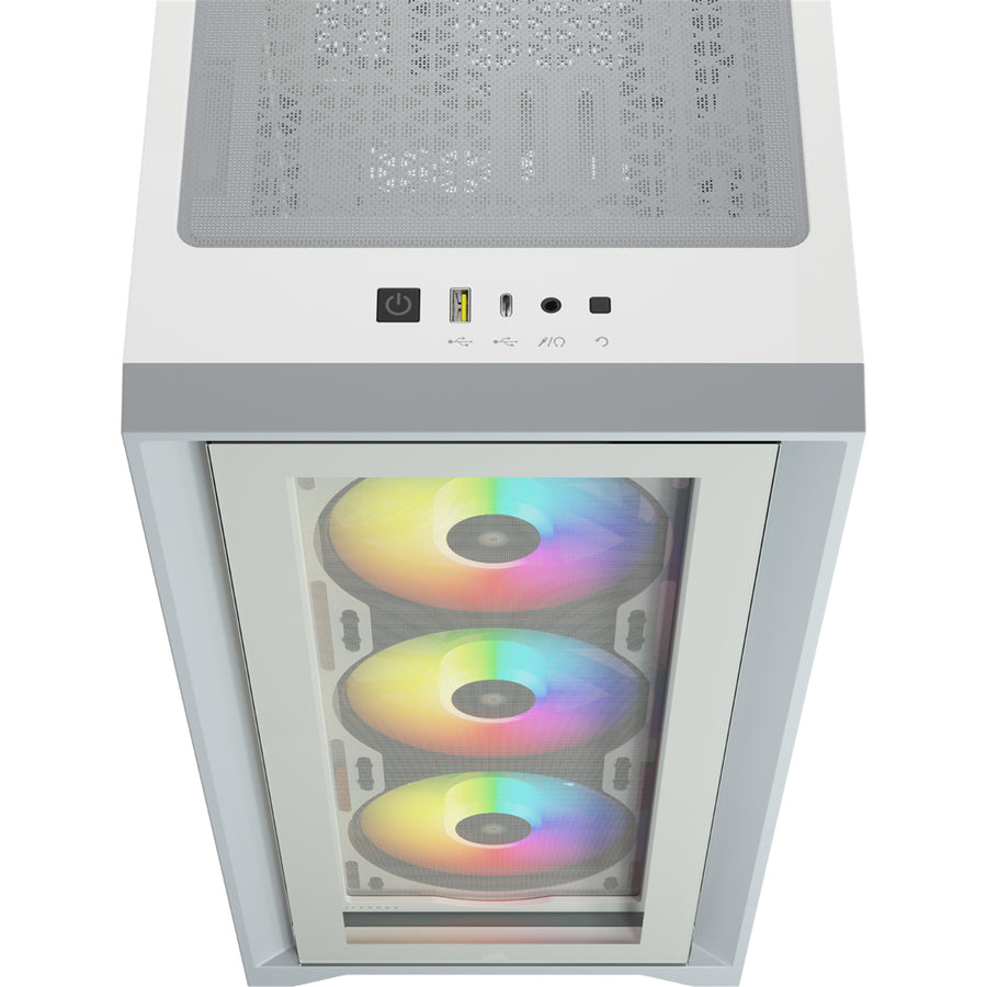 CC-9011205-WW - CORSAIR ICUE 4000X RGB TEMPERED GLASS MID-TOWER - WHITE