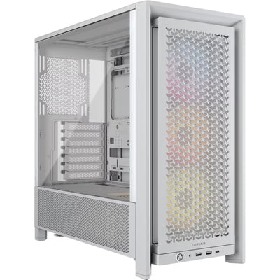 Corsair FRAME 4000D RS ARGB Tempered Glass ATX Mid Tower Gaming Case - White
