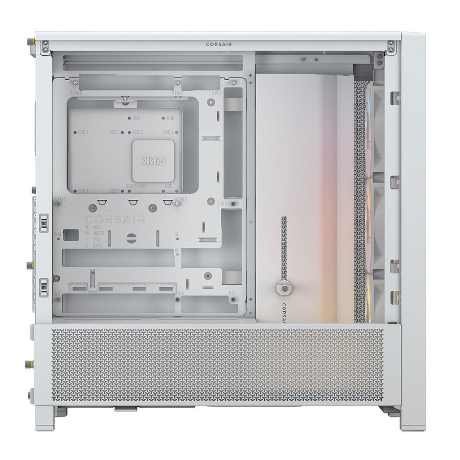 Corsair FRAME 4000D RS ARGB Tempered Glass ATX Mid Tower Gaming Case - White