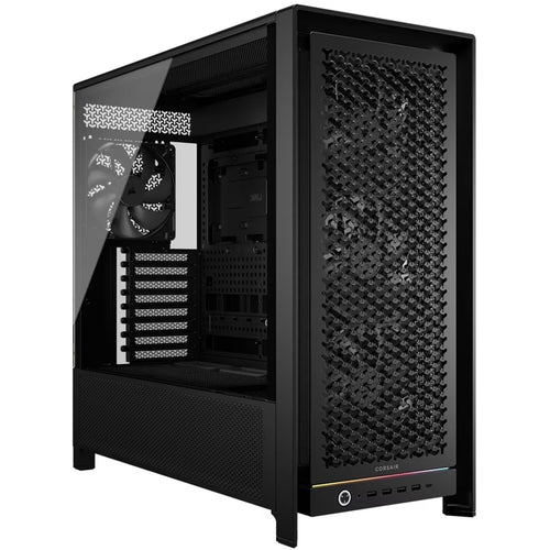 Corsair  5000D RS Tempered Glass ATX Mid Tower Gaming Case with 4x RS140 - Black