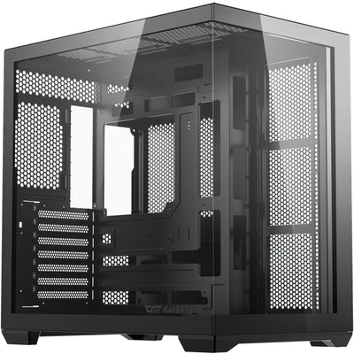 DARKFLASH  C280 Dual Chamber Tempered Glass E-ATX Mid Tower Case - Black