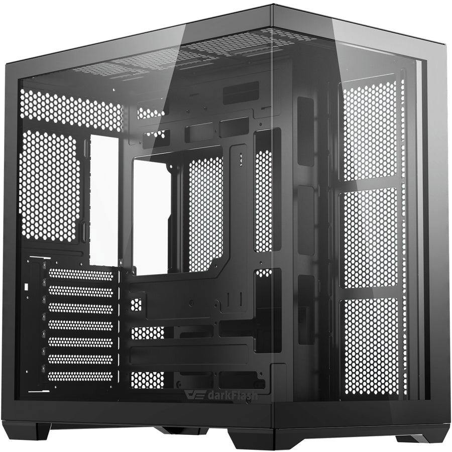 DARKFLASH  C280 Dual Chamber Tempered Glass E-ATX Mid Tower Case - Black