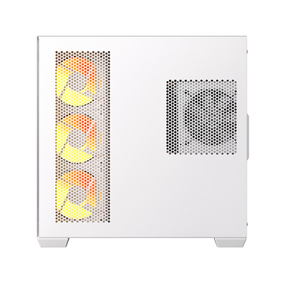 DARKFLASH  C280 Dual Chamber Tempered Glass EATX Mid Tower Case - White