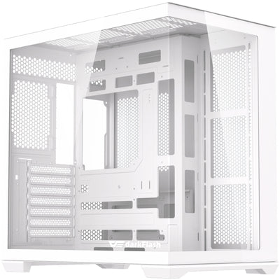 DARKFLASH  C280 Dual Chamber Tempered Glass EATX Mid Tower Case - White