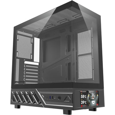DARKFLASH  DS950 Tempered Glass ATX Mid Tower Case - Black with Screen