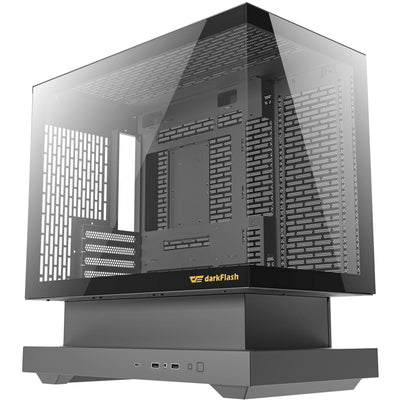DARKFLASH  F1 Tempered Glass mATX / ITX Mini Tower Case - Black