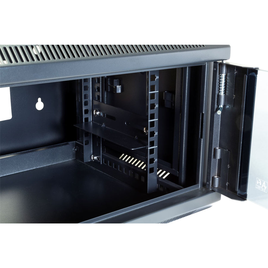 DYNAMIX RSFDS4-450 - 4RU Universal Swing Wall Mount Cabinet. Back mount supplied Left & Right Hinges