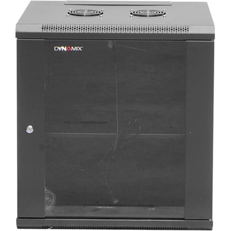 DYNAMIX RWM12 - 12RU Wall Mount Cabinet 450mm Deep (600 x 450 x 650mm) Includes 1x Fixed Shelf 2 Fan