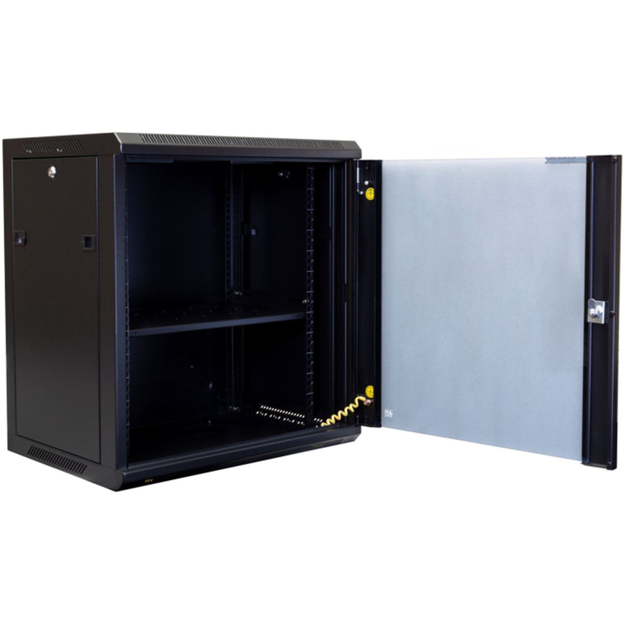 DYNAMIX RWM12 - 12RU Wall Mount Cabinet 450mm Deep (600 x 450 x 650mm) Includes 1x Fixed Shelf 2 Fan