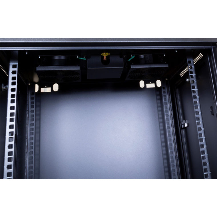 DYNAMIX RWM18 - 18RU Wall Mount Cabinet 450mm Deep (600 x 450 x 910mm) Incl 1x Fixed Shelf 2x Fan
