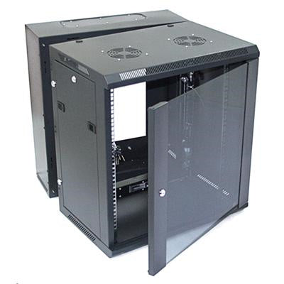 DYNAMIX 18RU 600mm Deep Univer Swing Wall Mount Cabinet 200mm Removable Backmount. Supplied