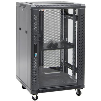 DYNAMIX RSR18-6X6 - 18RU Server Cabinet 600mm Deep (600x600x1008mm) Incl. 1x Fixed Shelf 4x Fans 25x Cage