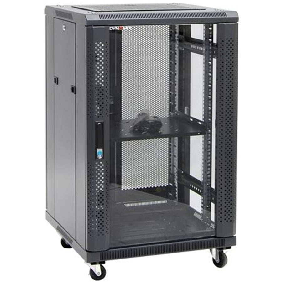 DYNAMIX RSR18-6X6 - 18RU Server Cabinet 600mm Deep (600x600x1008mm) Incl. 1x Fixed Shelf 4x Fans 25x Cage