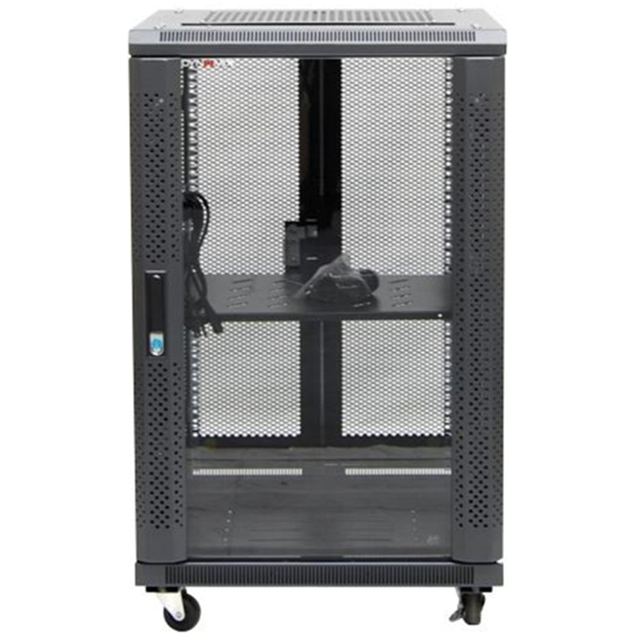 DYNAMIX RSR18-6X6 - 18RU Server Cabinet 600mm Deep (600x600x1008mm) Incl. 1x Fixed Shelf 4x Fans 25x Cage