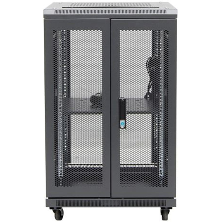 DYNAMIX RSR18-6X6 - 18RU Server Cabinet 600mm Deep (600x600x1008mm) Incl. 1x Fixed Shelf 4x Fans 25x Cage