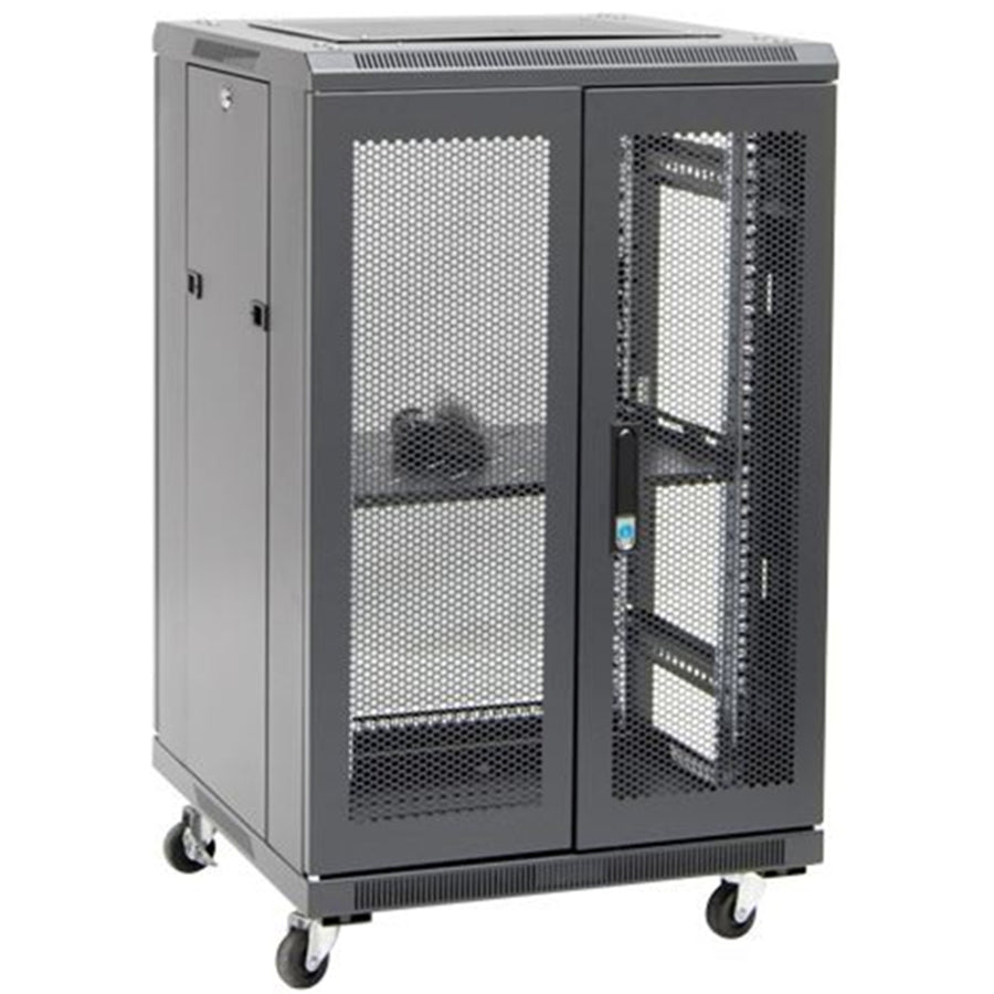 DYNAMIX RSR18-6X6 - 18RU Server Cabinet 600mm Deep (600x600x1008mm) Incl. 1x Fixed Shelf 4x Fans 25x Cage