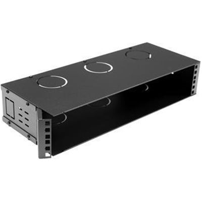 DYNAMIX 2U 200mm Deep 19'' Fully Enclosed Hinged Wall Bracket. Includes Lid & Base Panels.