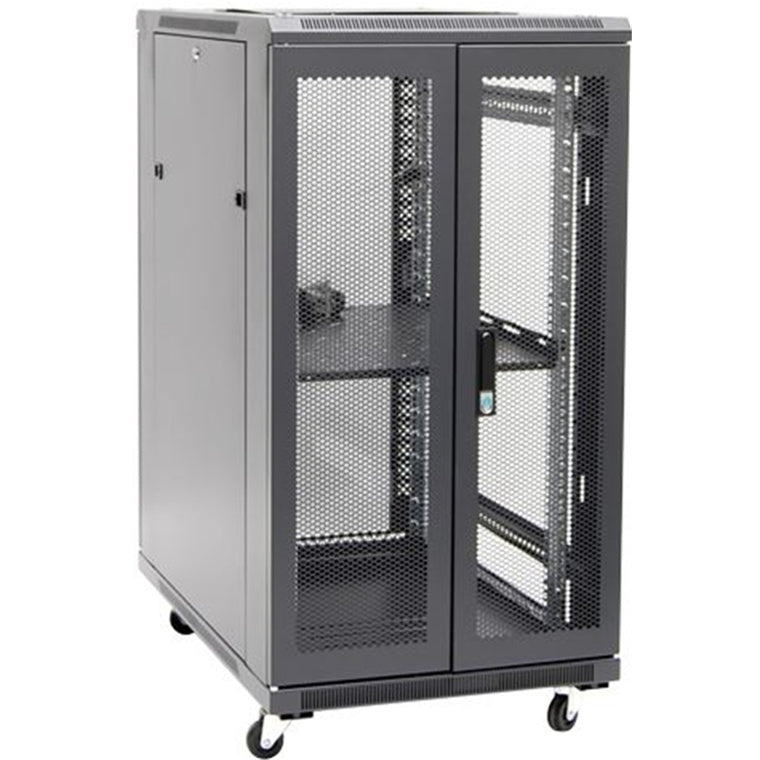 DYNAMIX RSR22-6X10 - 22RU Server Cabinet 1000mm Deep (600x1000x1190mm) Incl. 1 x Shelf 4x Fans 25x Cage