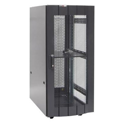 Dynamix 22RU Server Cabinet 900mm deep (600x900x1100mm), 1x fixed shelf 4x fans, 25x cage nuts, 4x castors 4x levelling feet, Single front door dual rear door, Hex vented, Black colour