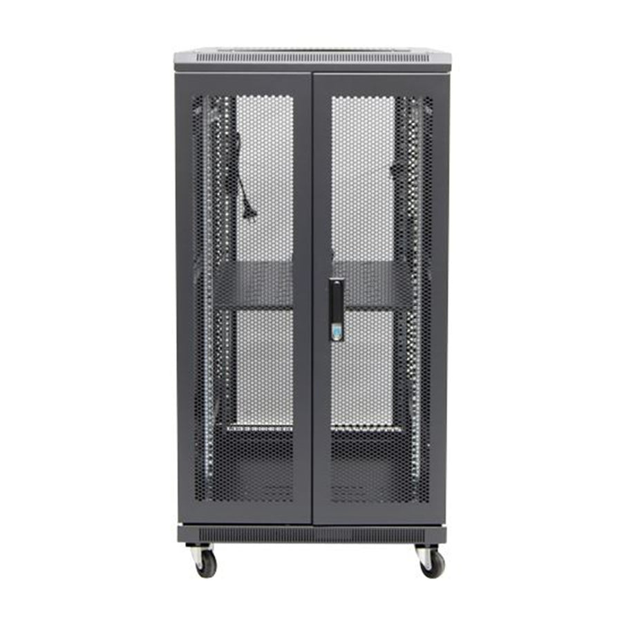 DYNAMIX RSR22-6X9 - 22RU Server Cabinet 900mm Deep (600x900x1190mm) Incl. 1x Fixed Shelf 4x Fans 25x Cage