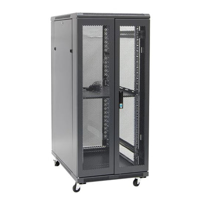 Dynamix RSR27-6X9 27RU Server Cabinet 900mm Deep (600x900x1388mm) Includes 1x Fixed Shelf, 4x Fans, 25x C