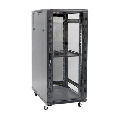 DYNAMIX RSR27-6X10 - 27HE Serverschrank 1000mm tief (600x1000x1410mm) 1x feste Ablage 4x Lüfter