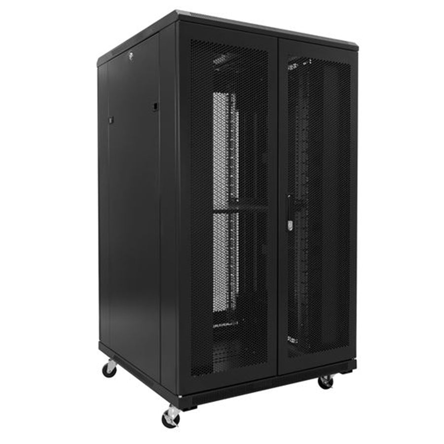 DYNAMIX RSR27-8X10 - 27RU Server Cabinet 1000mm Deep (800 x 1000 x 1410mm) 1x Fixed Shelf 4x Fans