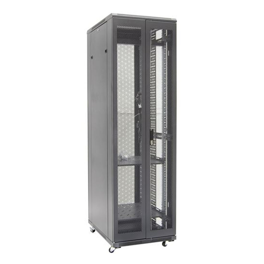 DYNAMIX RSME4268 - 42RU Server Cabinet 800mm Deep Front Mesh Door Rear Mesh Double Doors