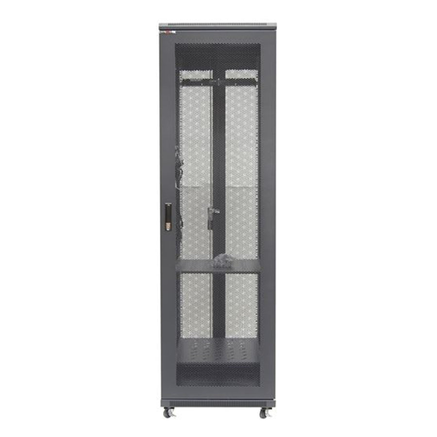 DYNAMIX RSME42610 - 42RU Server Cabinet 1000mm Deep Front Mesh Door Rear Mesh Double Doors