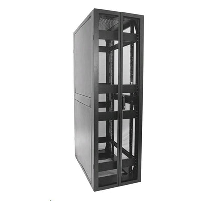 Dynamix RSS45-8X10 45RU Seismic Rated Server Cabinet. (800x1000x2100mm) Includes 25 Cage Nuts. Pantry StyleFront&Rear Mesh Door. Dual 100mm front vertical cable management. Black