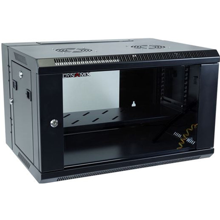 DYNAMIX RSFDS6 - 6RU Universal Swing Wall Mount Cabinet. Back mount supplied Left & Right Hinges