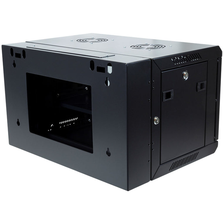 DYNAMIX RSFDS6 - 6RU Universal Swing Wall Mount Cabinet. Back mount supplied Left & Right Hinges