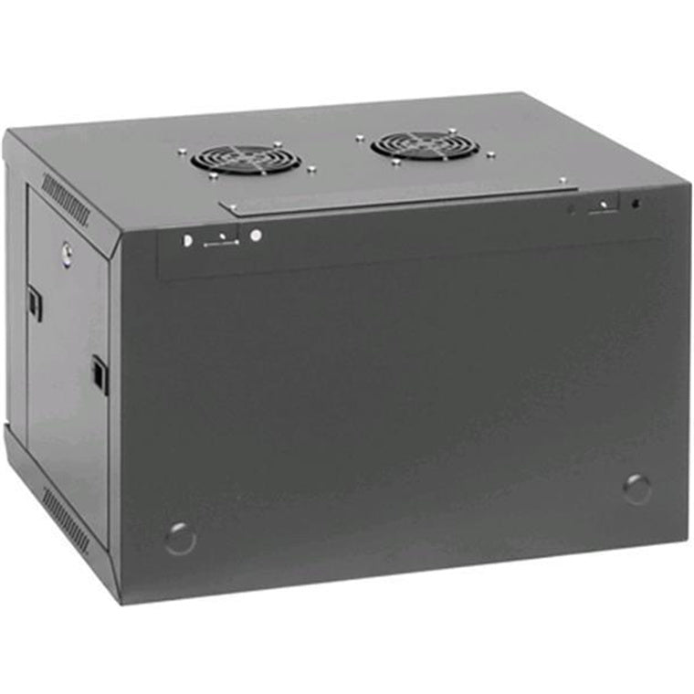 DYNAMIX RWM6 - 6RU Wall Mount Cabinet 450mm Deep (600 x 450 x 368mm) Incl 1x Fixed Shelf 2x Fan
