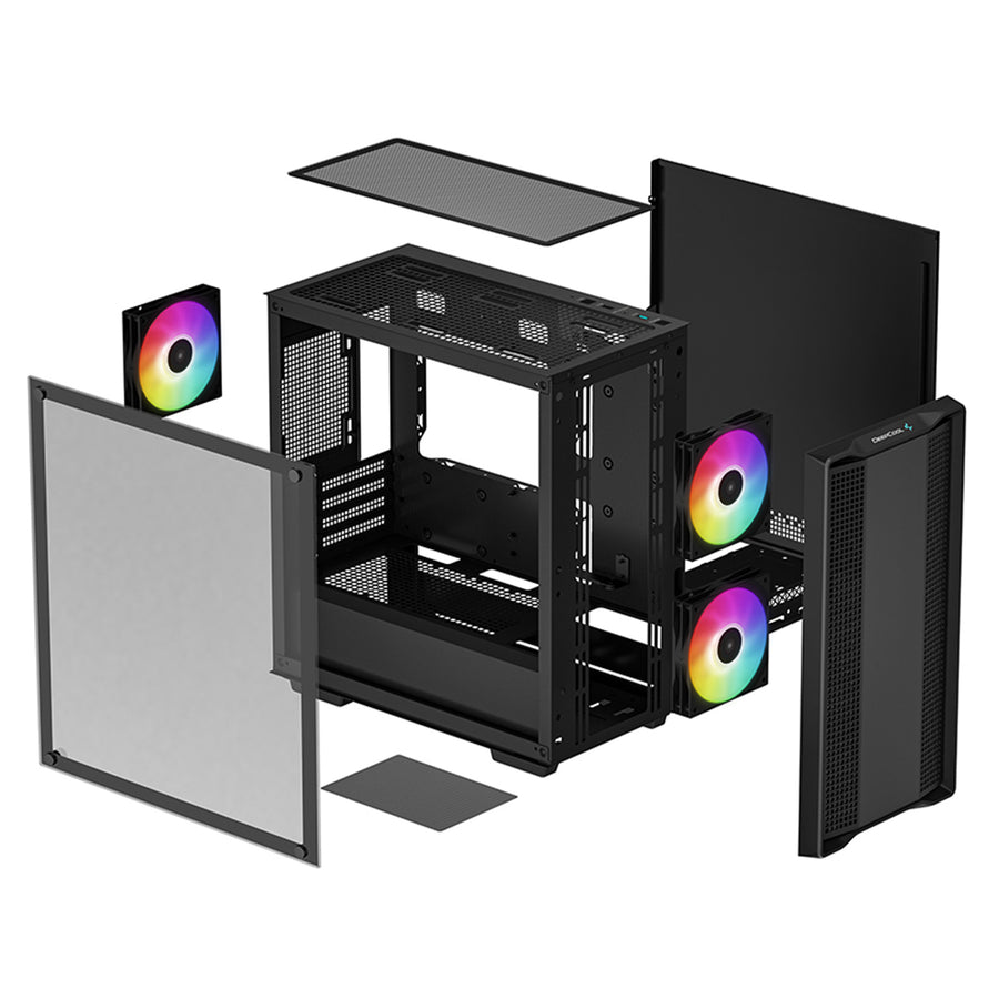 DEEPCOOL  CC360 ARGB Tempered Glass mATX Mini Tower Case - Black
