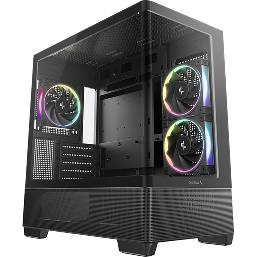 DEEPCOOL  CG380U 3F mATX Mini Tower Case with Curved-Glass - Black