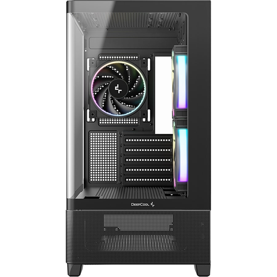 DEEPCOOL  CG380U 3F mATX Mini Tower Case with Curved-Glass - Black