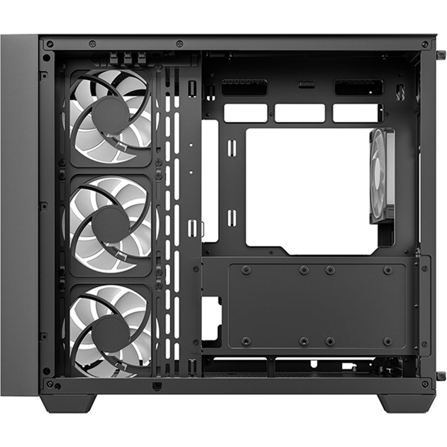 DEEPCOOL  CG530U 4F Tempered Glass ATX Mid Tower Case With Curved Glass Panel - Black
