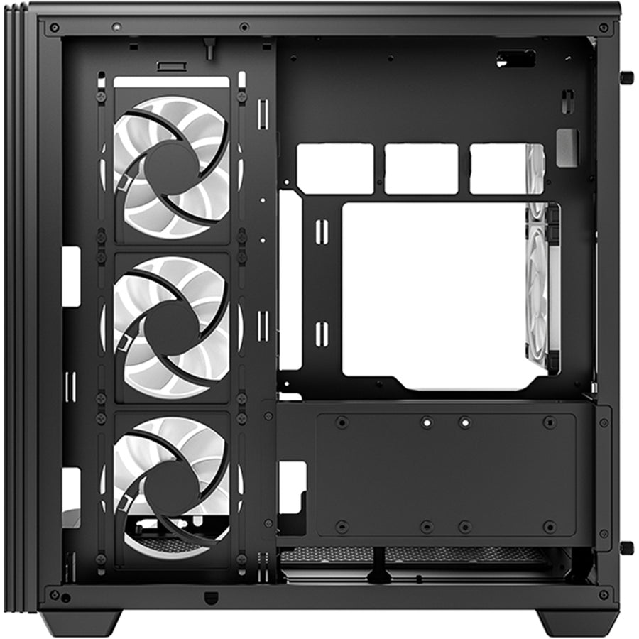 DEEPCOOL  CG590U 5F Tempered Glass ATX Mid Tower Case With Curved Glass Panel - Black